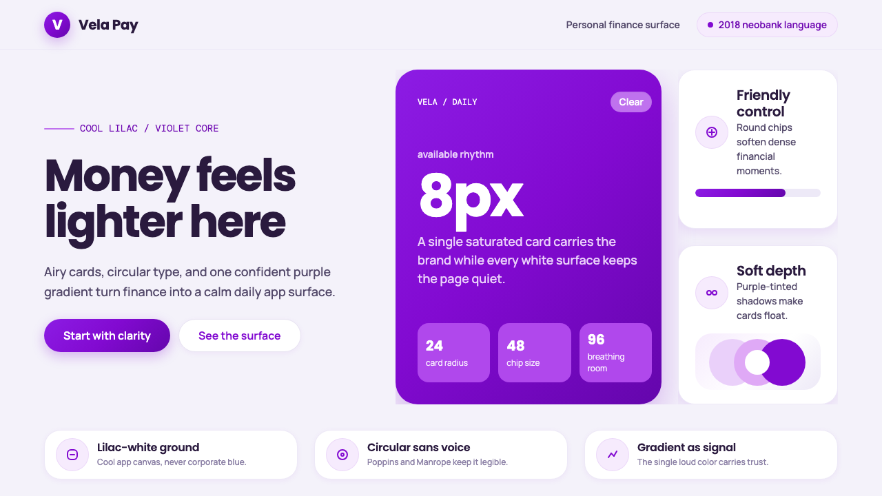 Circular Fintech design style