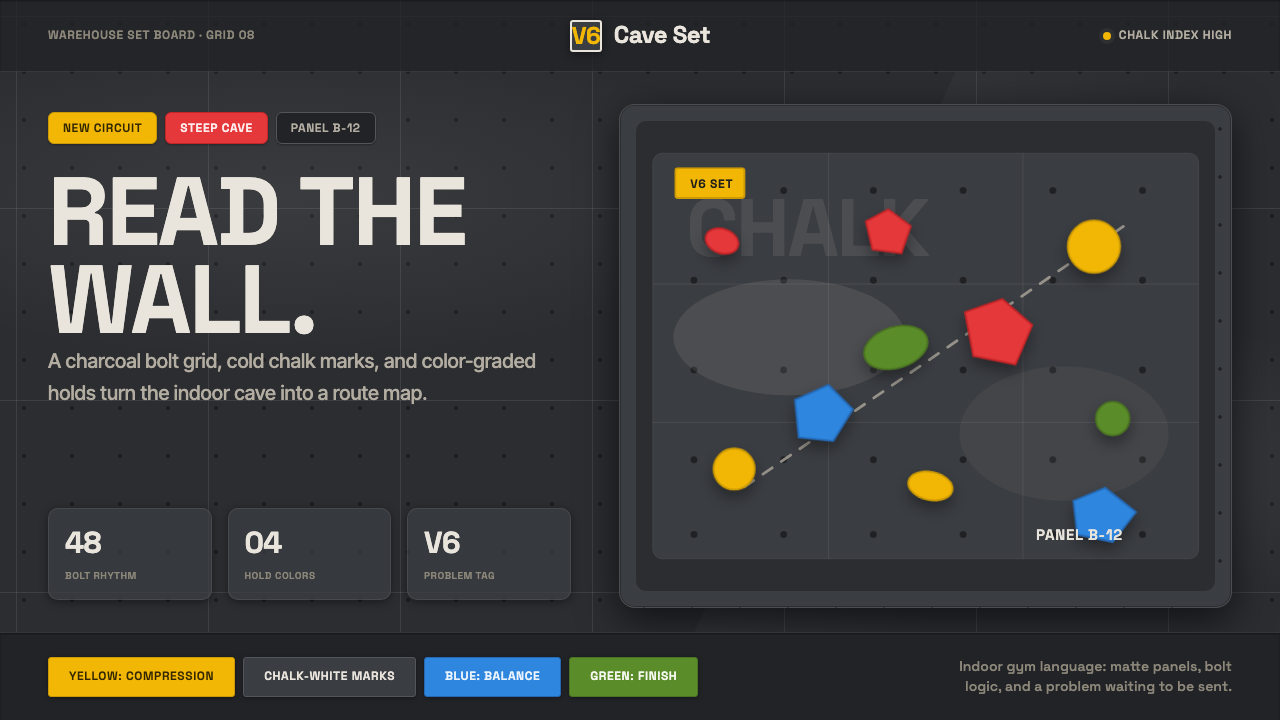 Bouldering Chalk design style