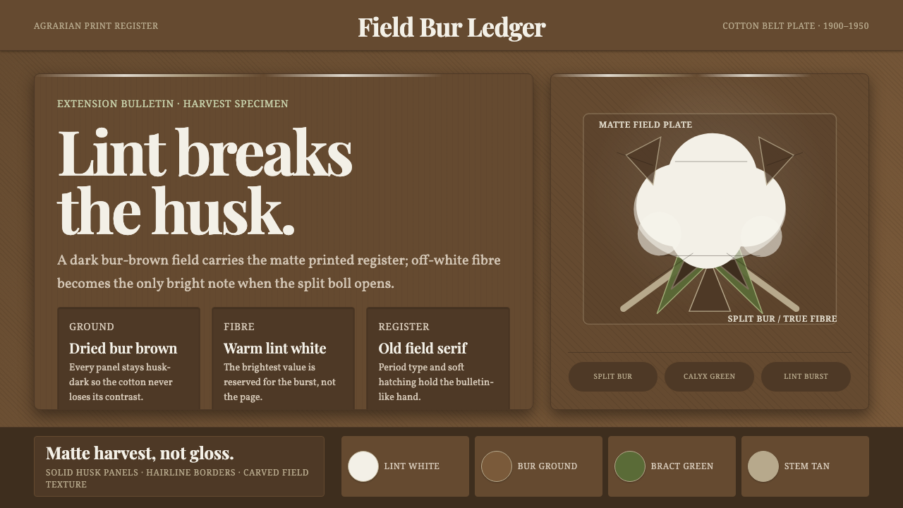 Cotton Boll Harvest design style — example