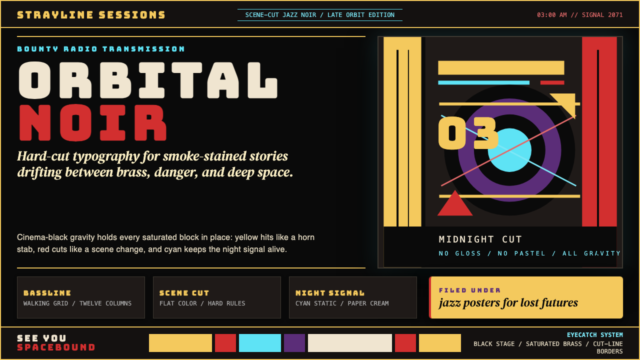 Cowboy Bebop Jazz-Noir design style