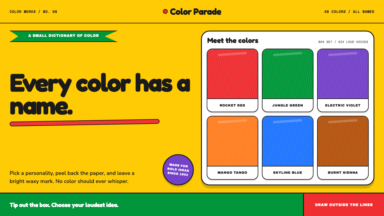 Crayola (1903) design style