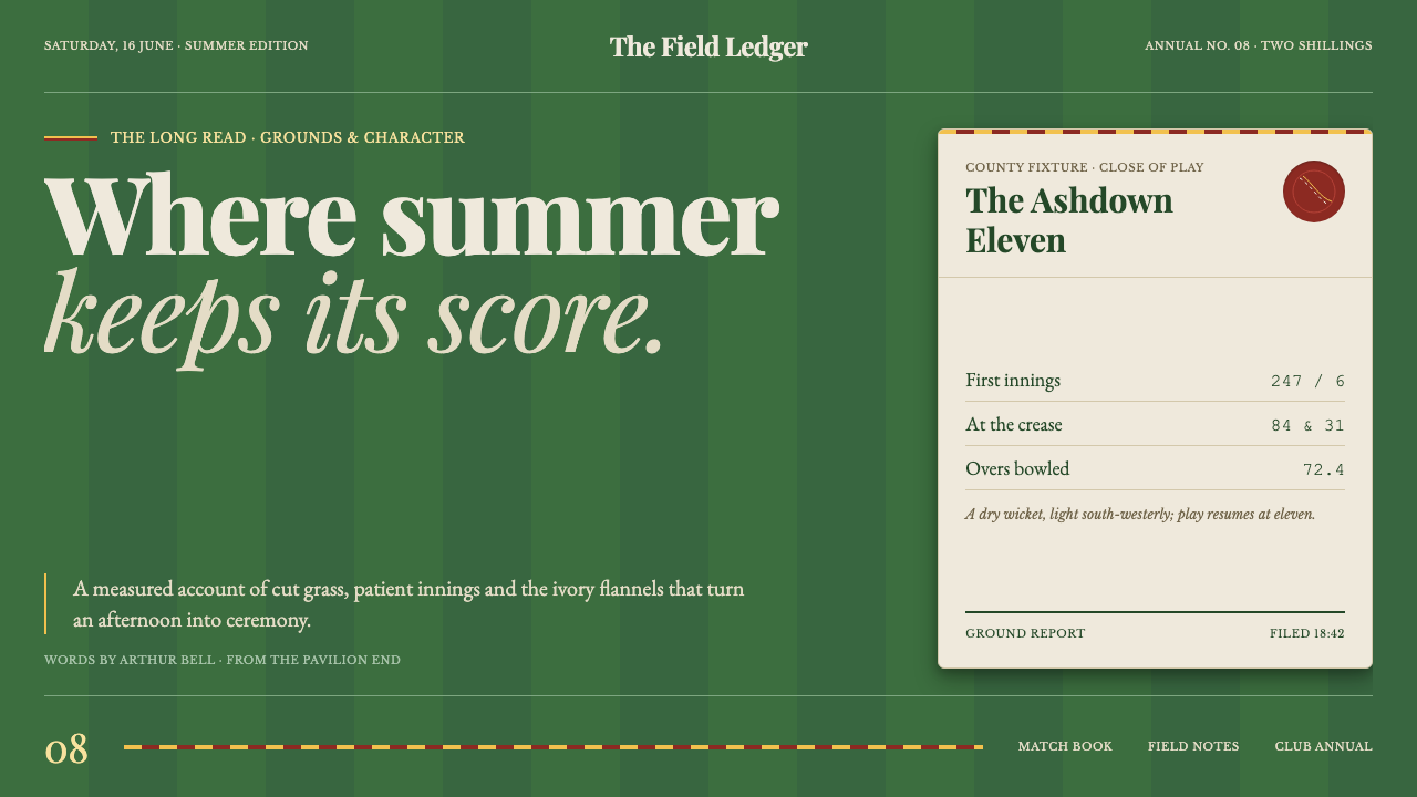 Cricket Whites Flannels design style — example