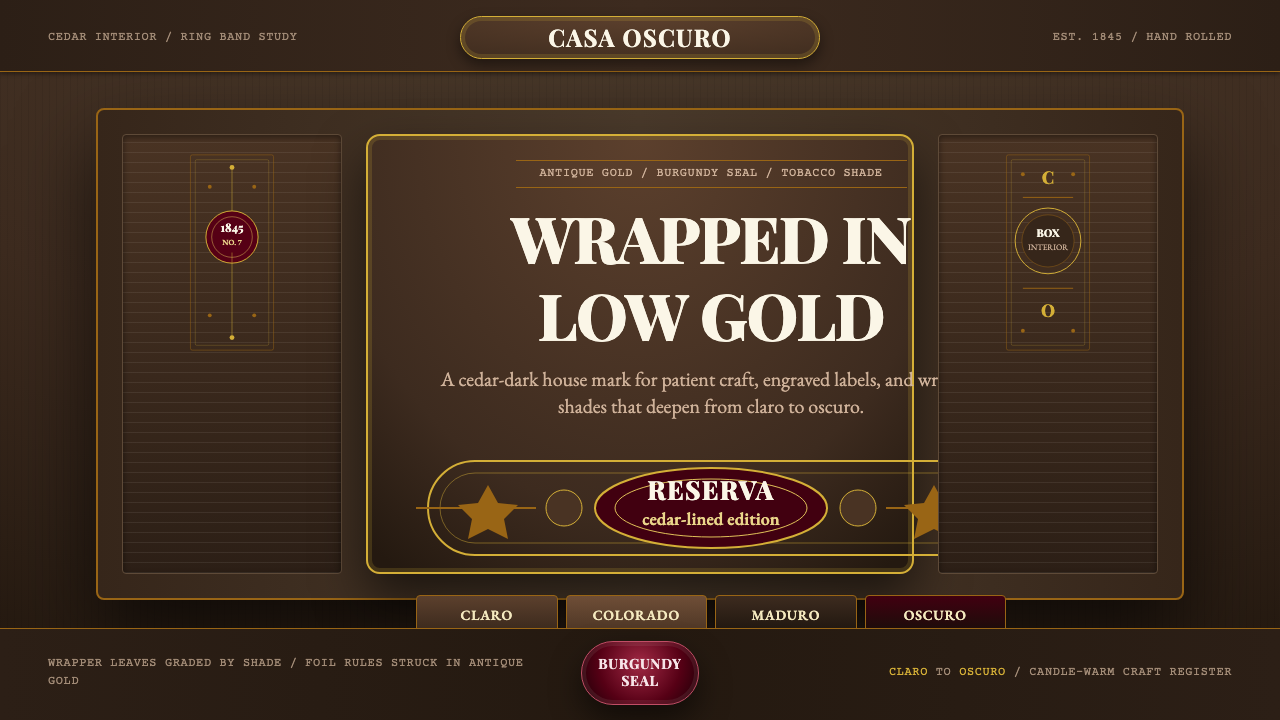 Cuban Habano Cigar design style