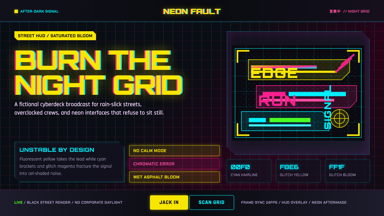 Edgerunners Neon design style