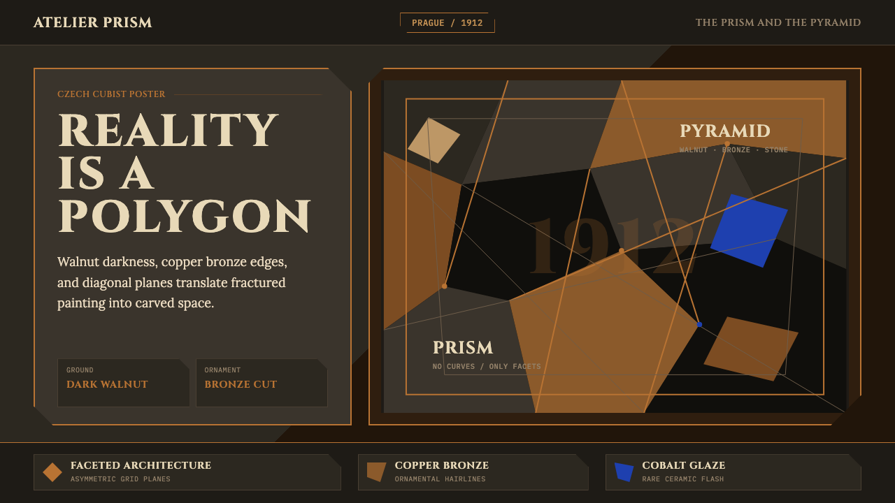 Czech Cubism (Prague 1912) design style