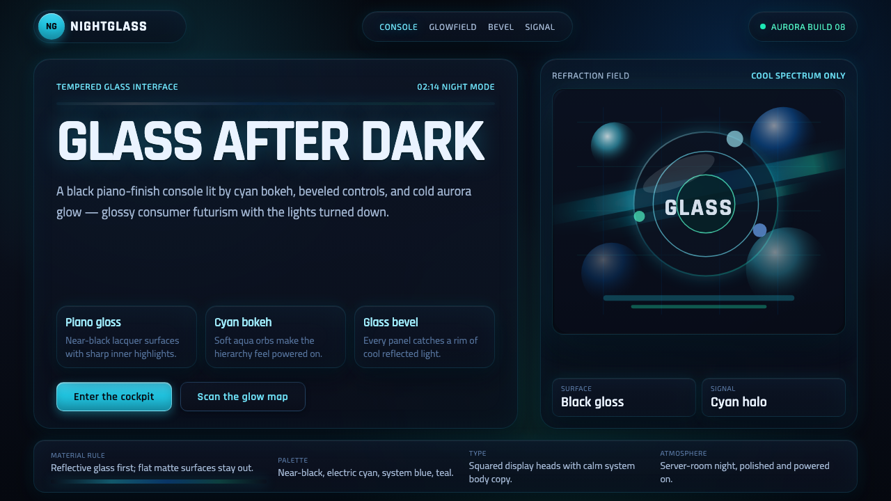 Dark Aero design style — example