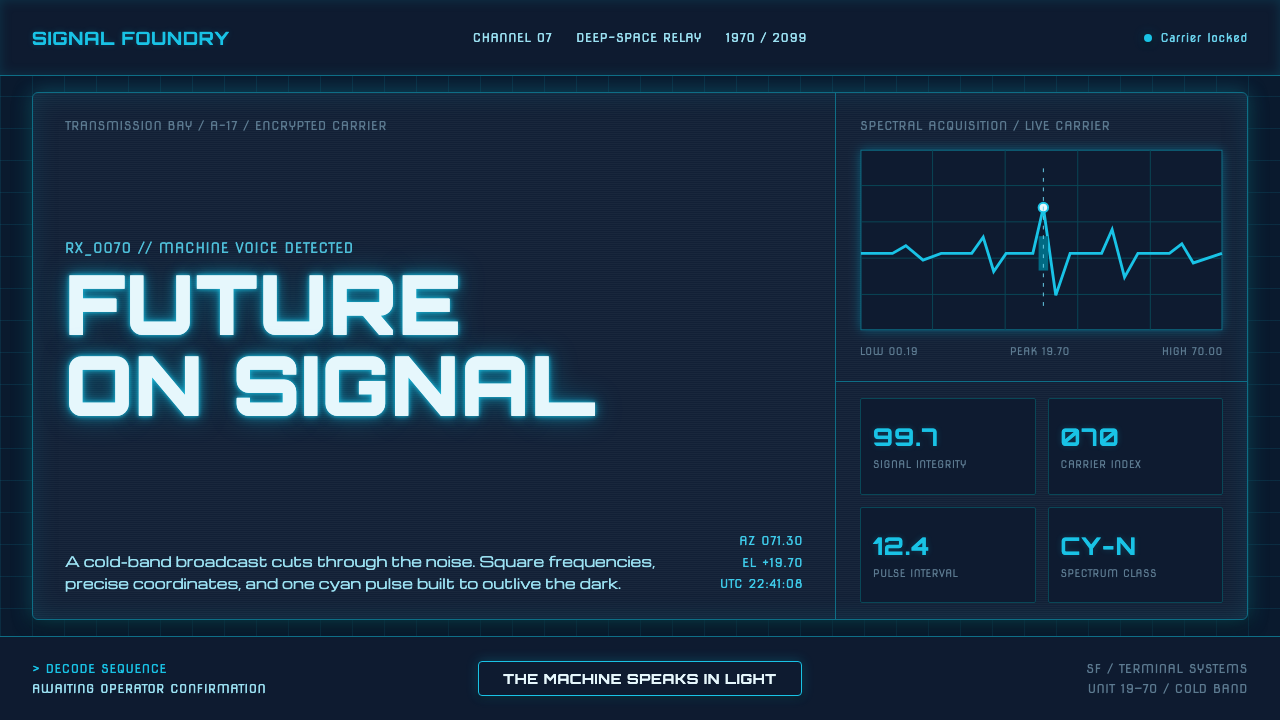 Data 70 Techno Display design style — example