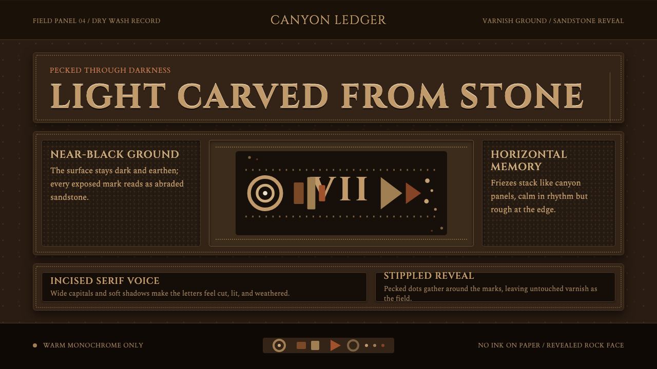 Desert Varnish design style