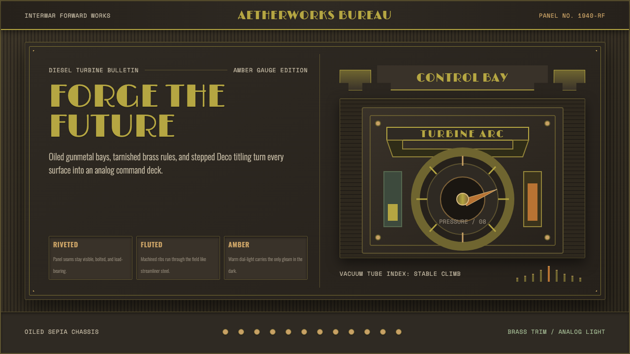 Dieselpunk Retrofuture design style — example