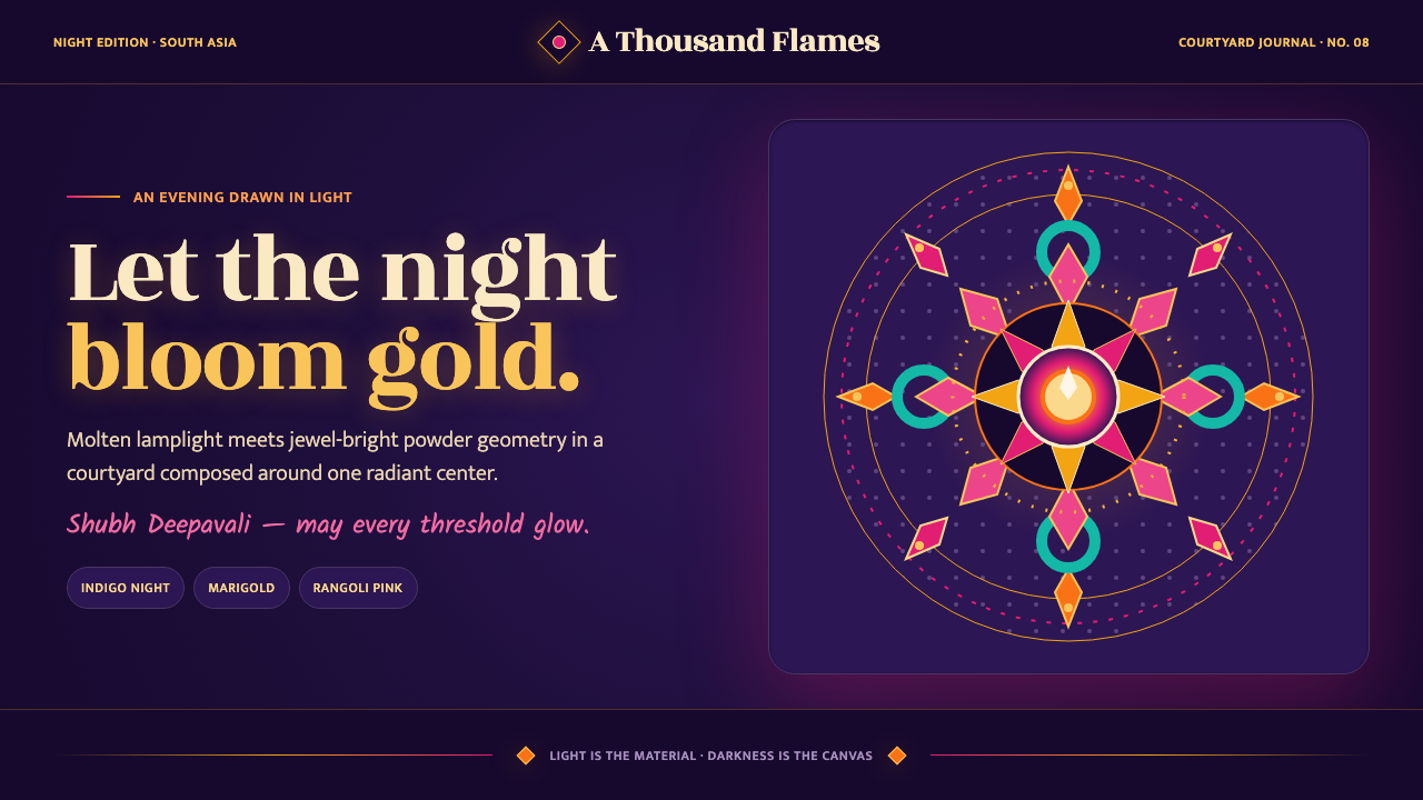 Diwali Festival of Lights design style