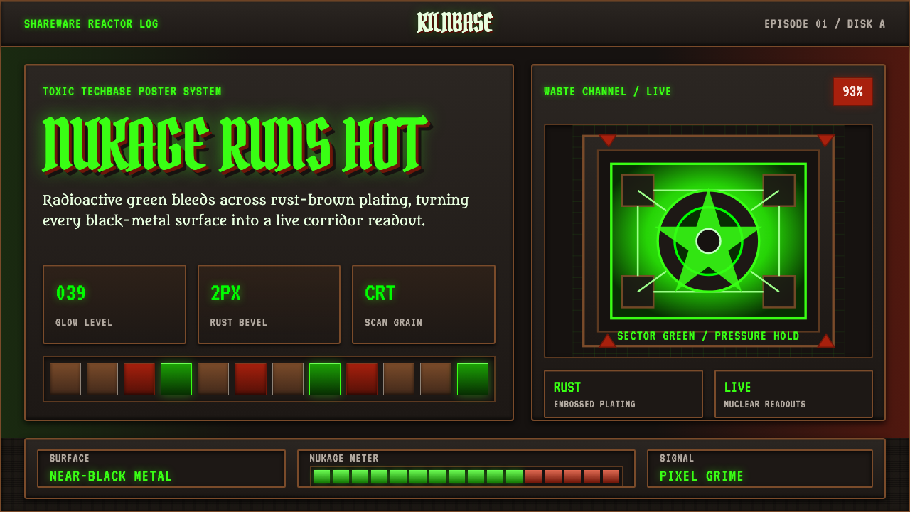 Doom 1993 Toxic Green design style