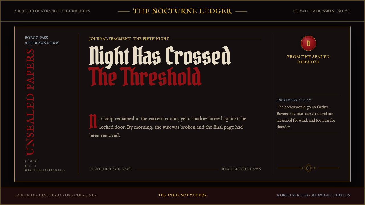 Dracula Gothic (1897) design style — example
