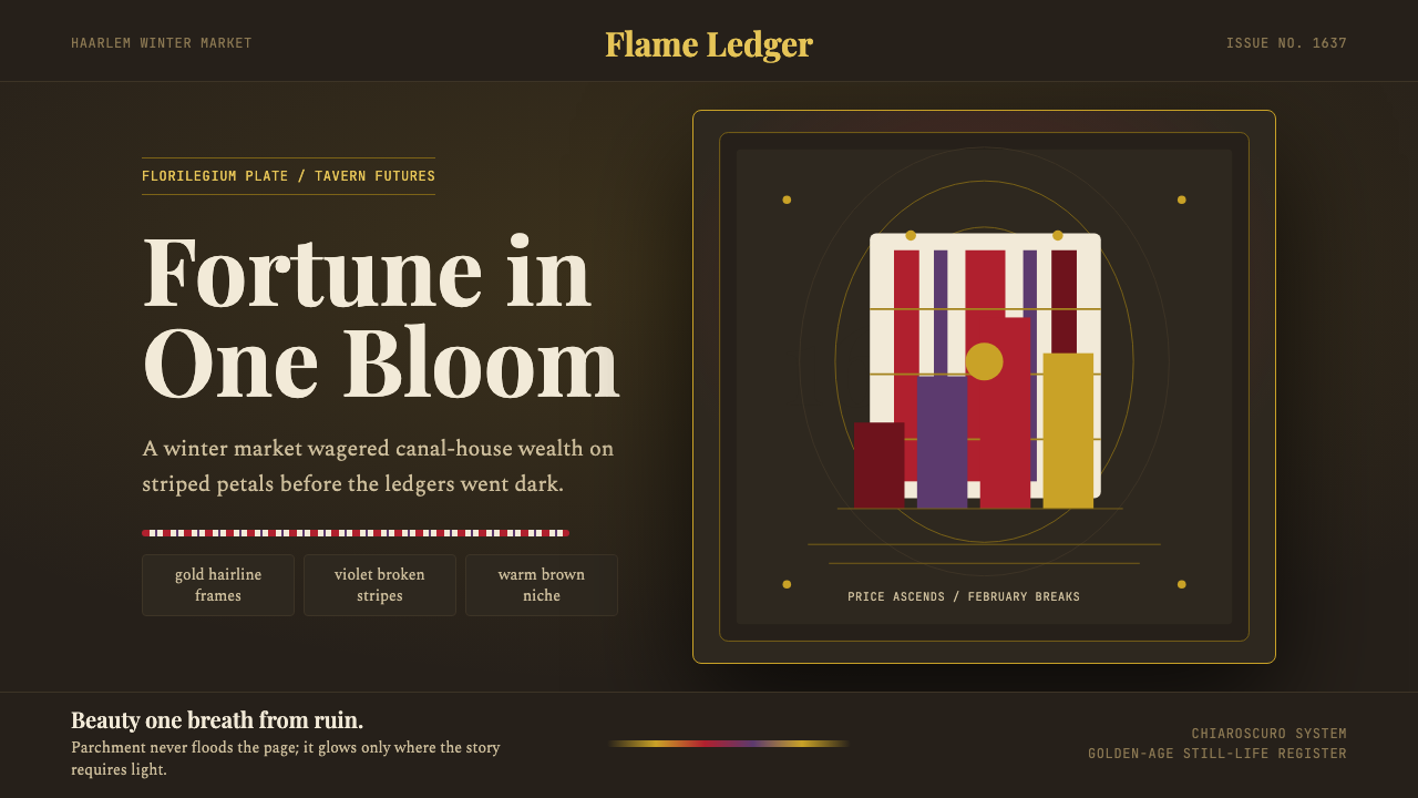 Dutch Tulip Mania design style