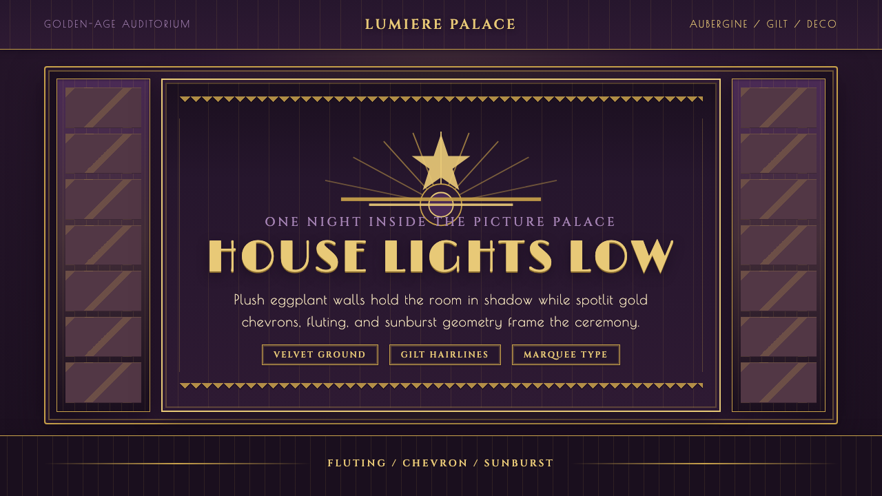 Velvet Cinema Deco design style