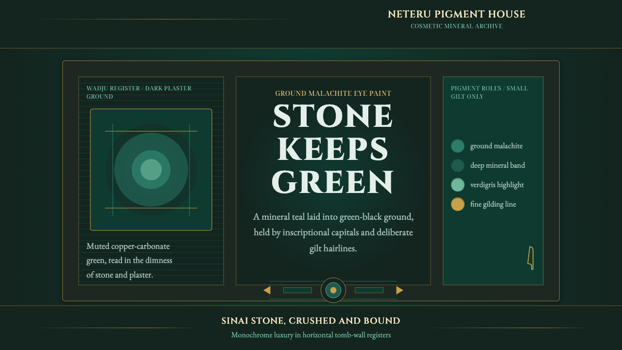 Egyptian Malachite Pigment design style