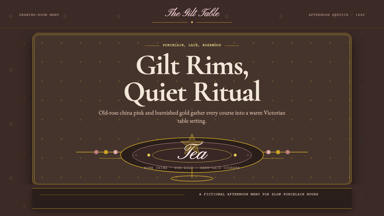 English Afternoon Tea design style