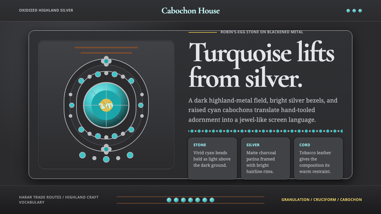 Ethiopian Turquoise Silver 设计风格示例