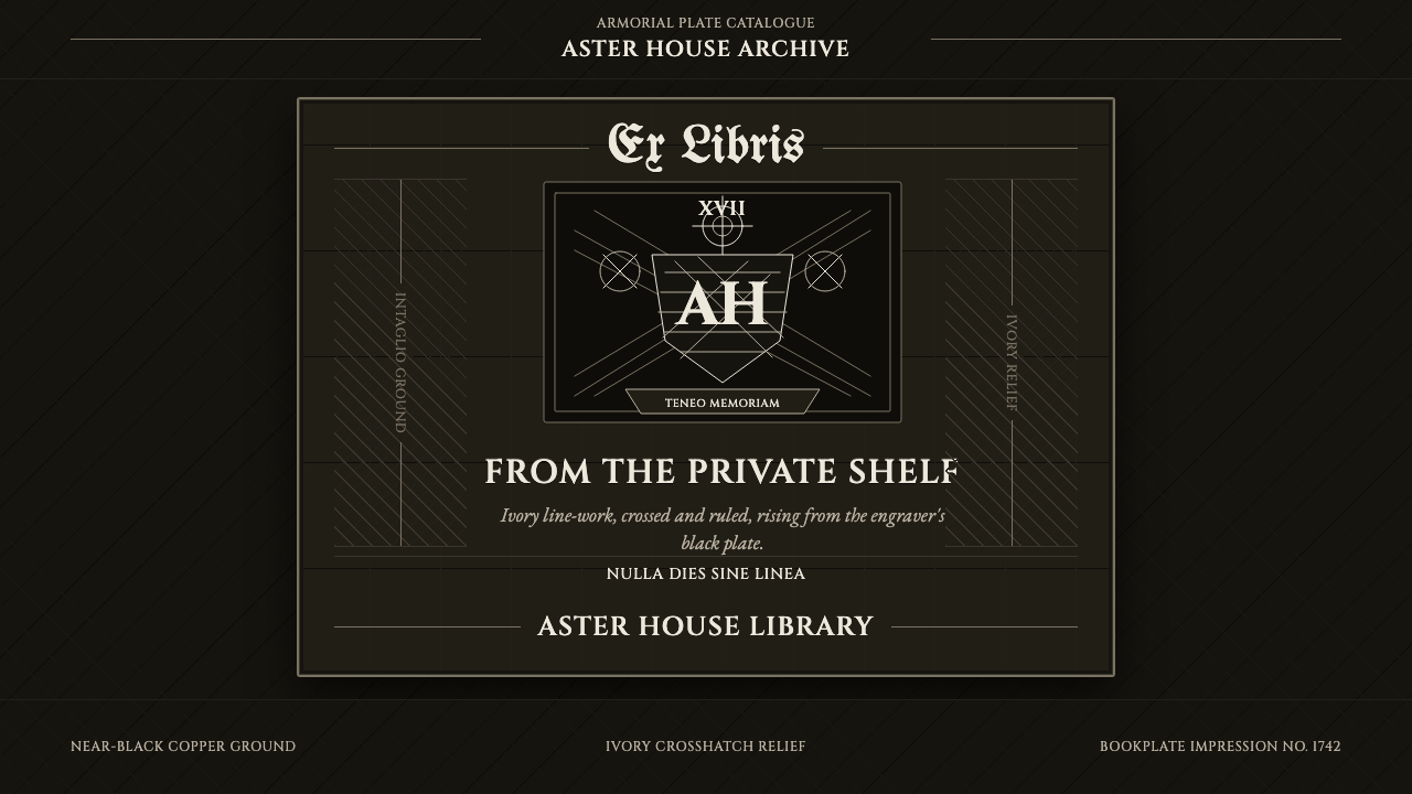 Ex Libris Bookplate design style