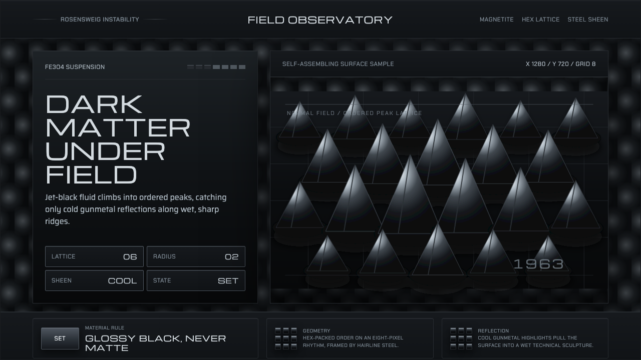 Ferrofluid Spike Field design style