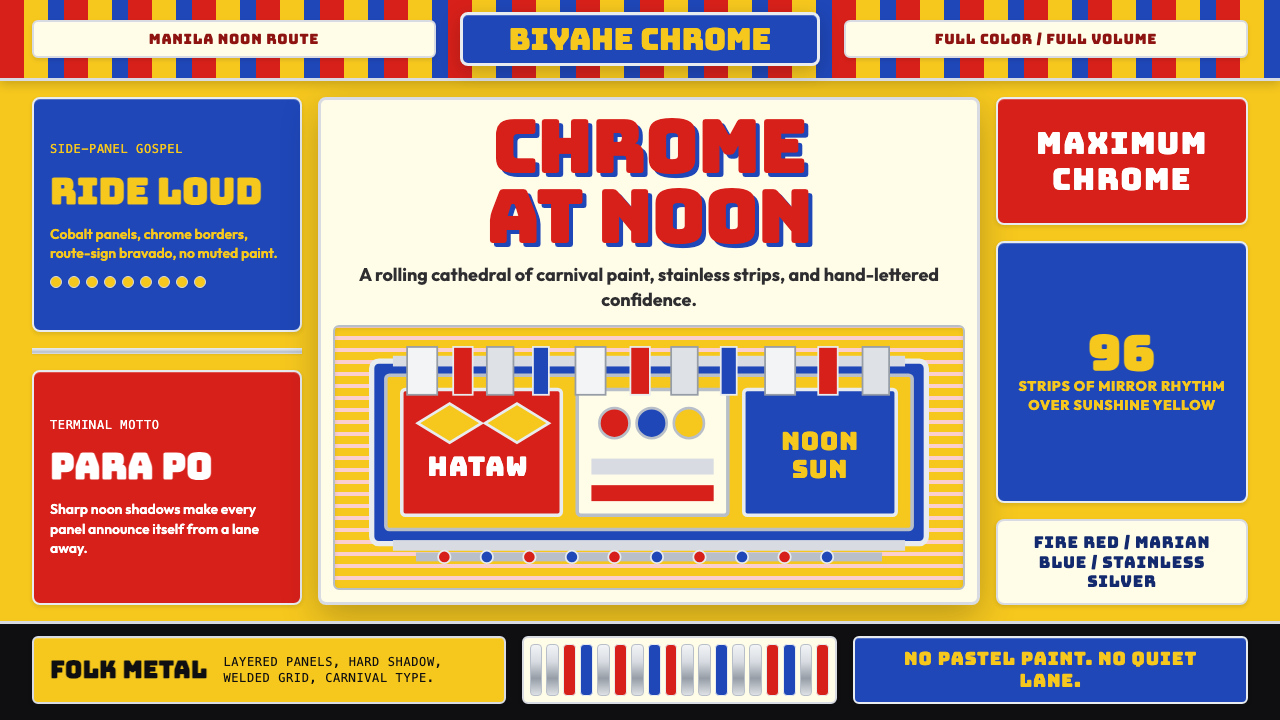 Filipino Jeepney (Chrome & Streamer) design style — example