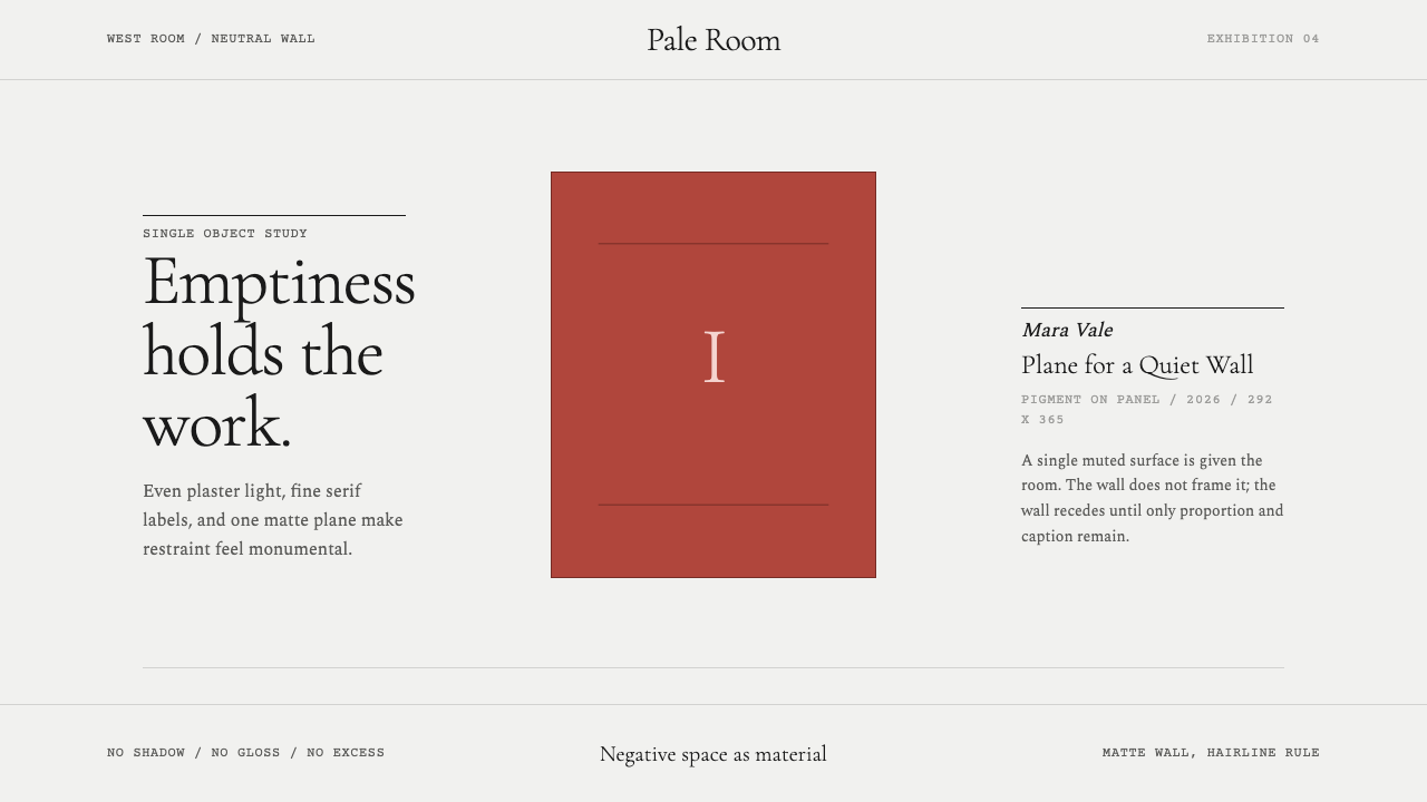 White Cube Gallery design style