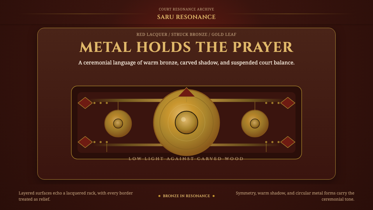 Gamelan Bronze design style