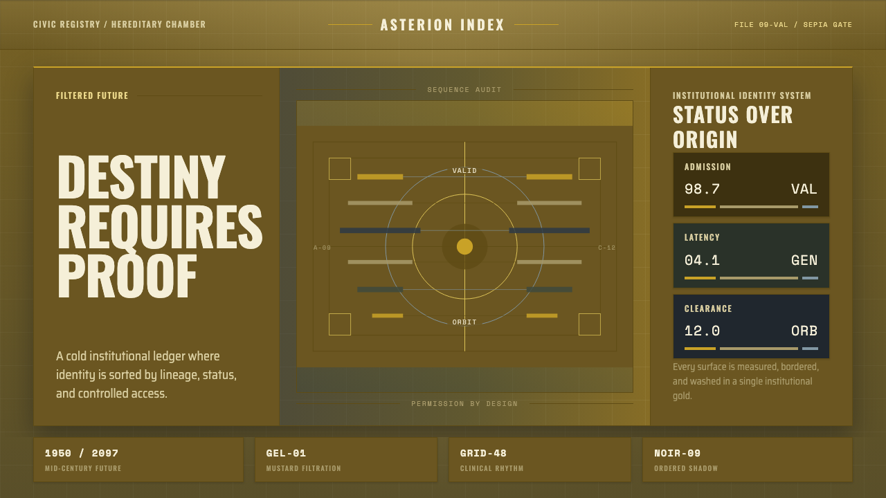 Gattaca Retro-Future design style — example