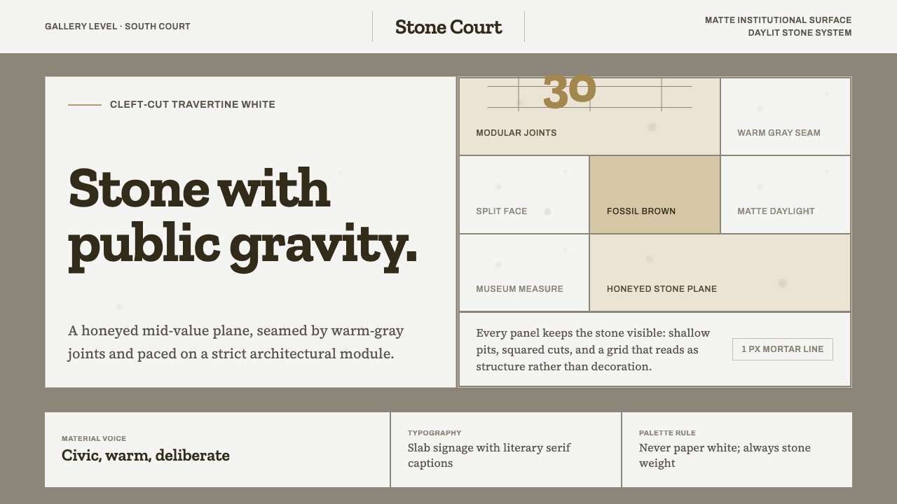 Getty Center Travertine White design style — example