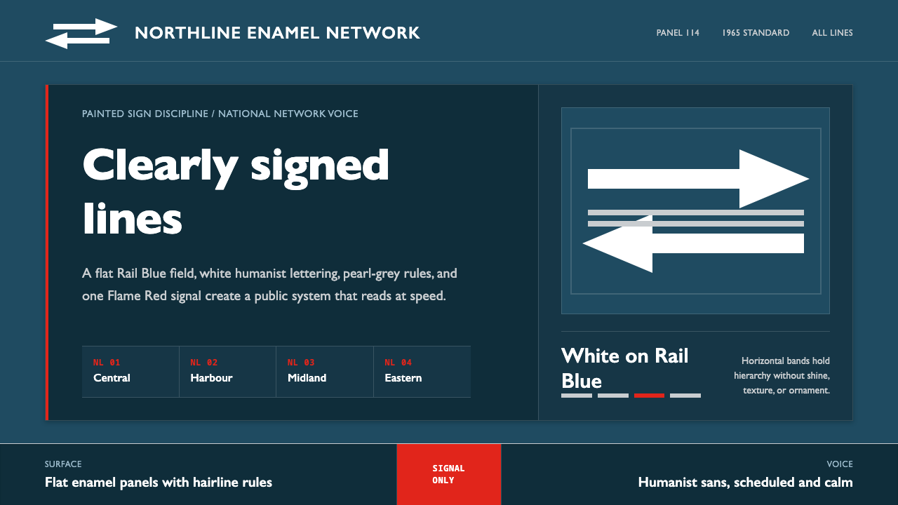 Gill Sans British Rail design style