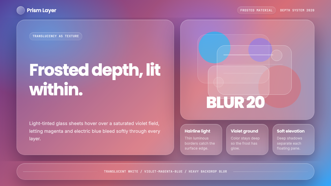 Glassmorphism design style