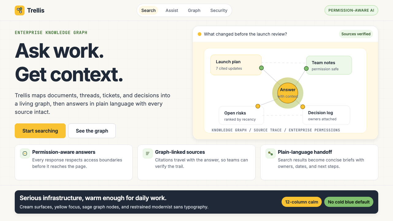 Glean Enterprise-Search design style