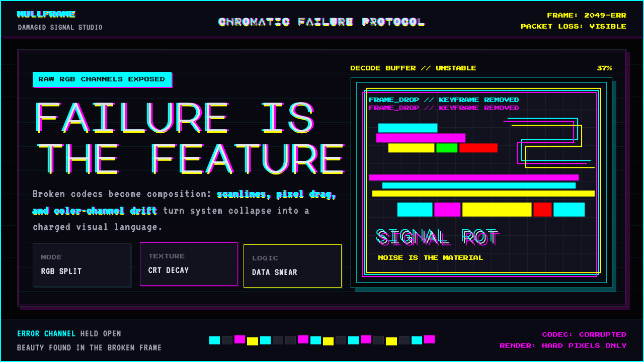 Glitch Datamosh design style