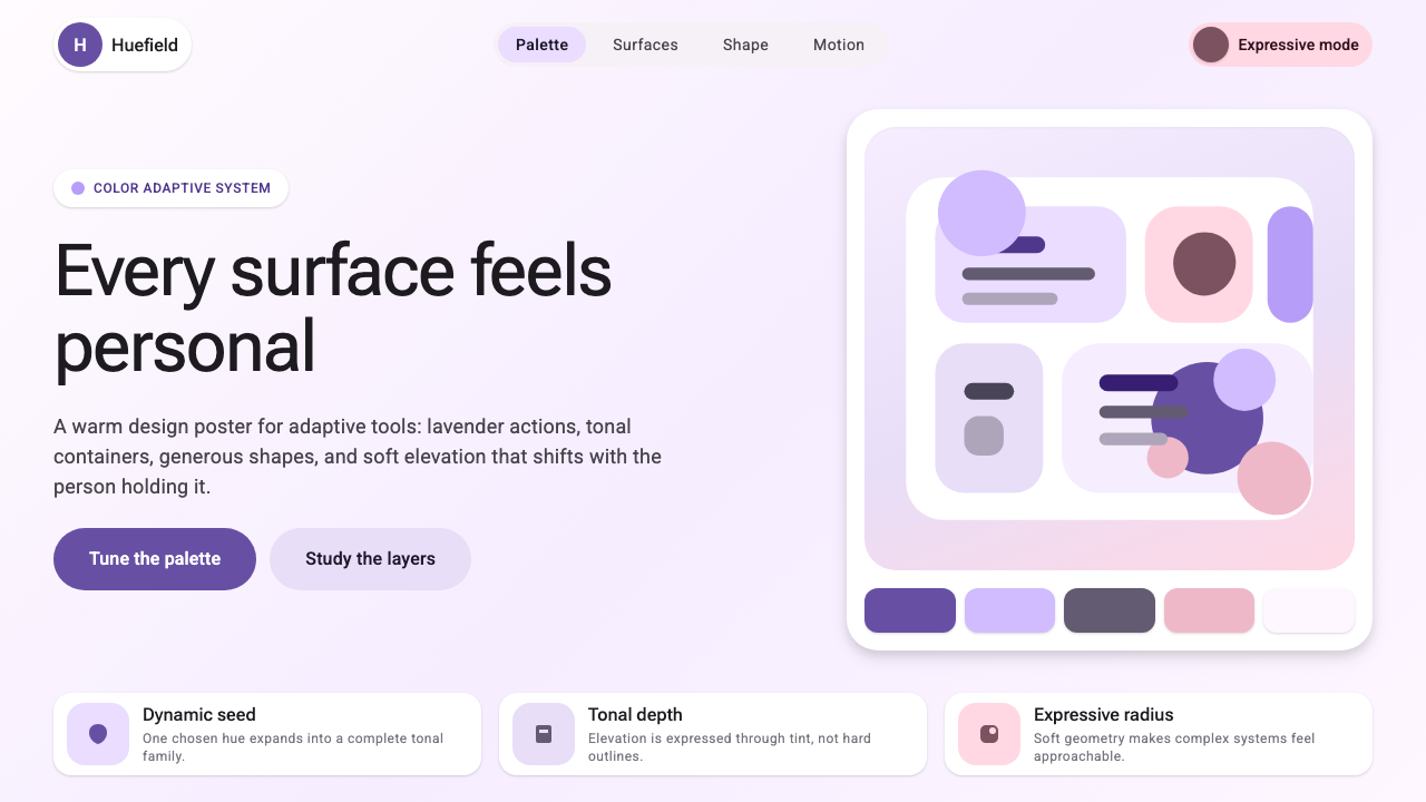 Google Material 3 Expressive 设计风格示例