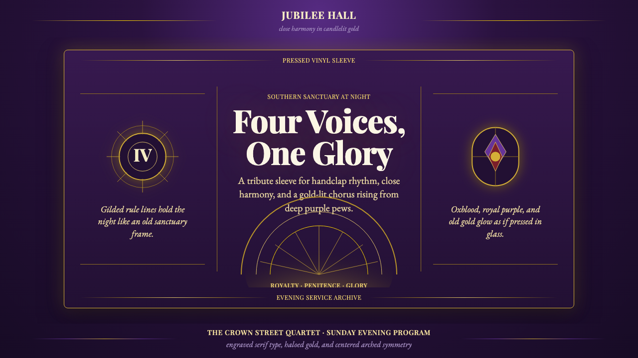 Gospel Quartet design style