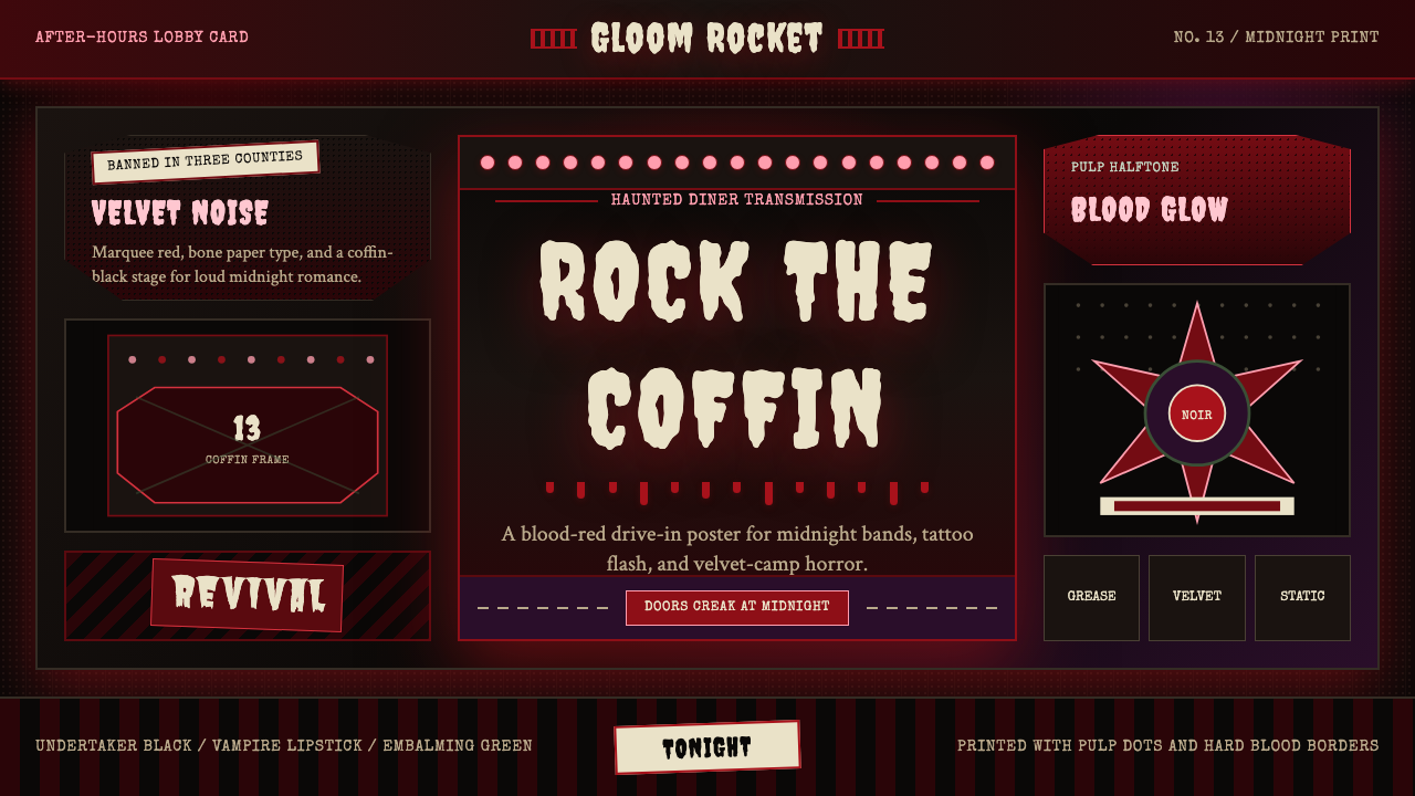 Gothabilly Horror Revival design style