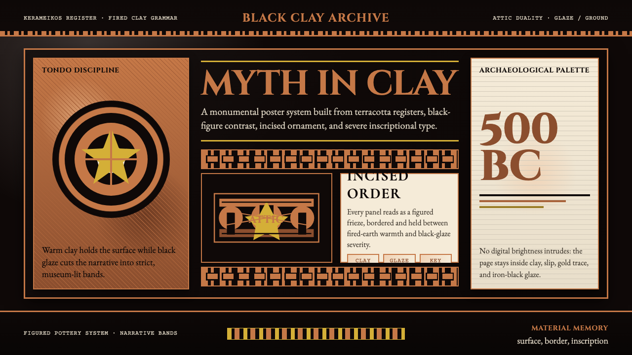 Greek Vase Attic (500 BC) design style