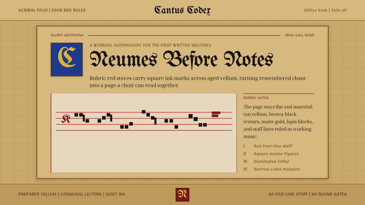 Gregorian Chant Neumes design style