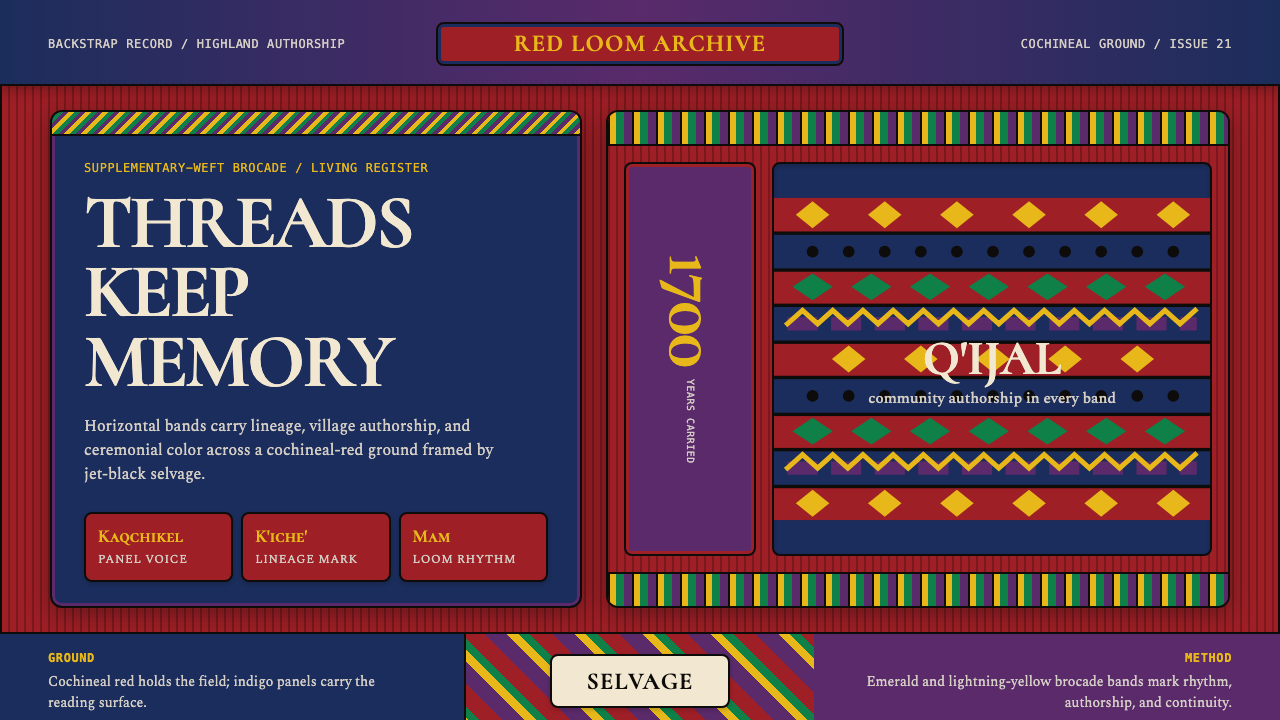 Guatemalan Huipil Maya Weave design style — example