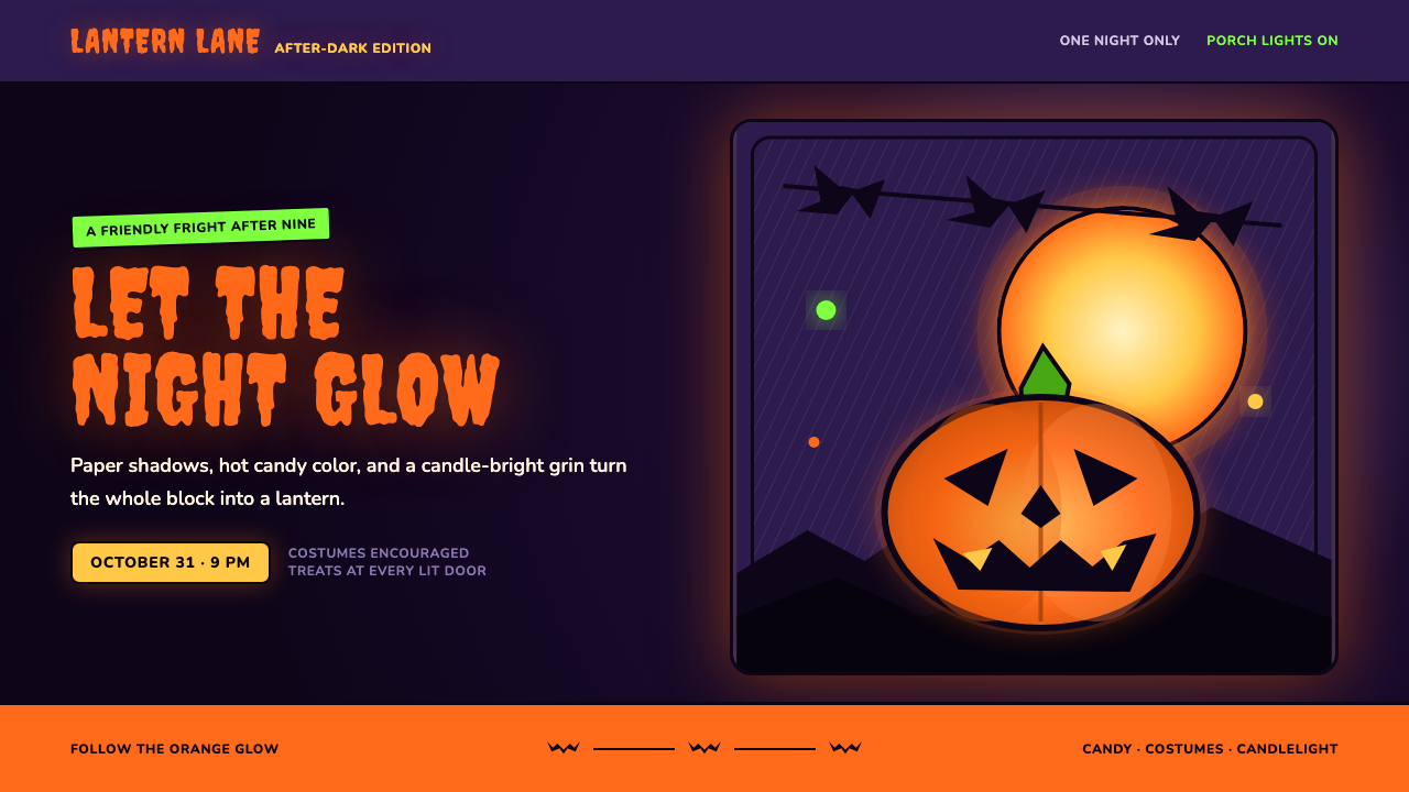Halloween Jack-o'-Lantern design style — example