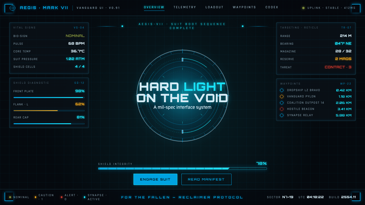 Halo (Forerunner UI) 设计风格示例