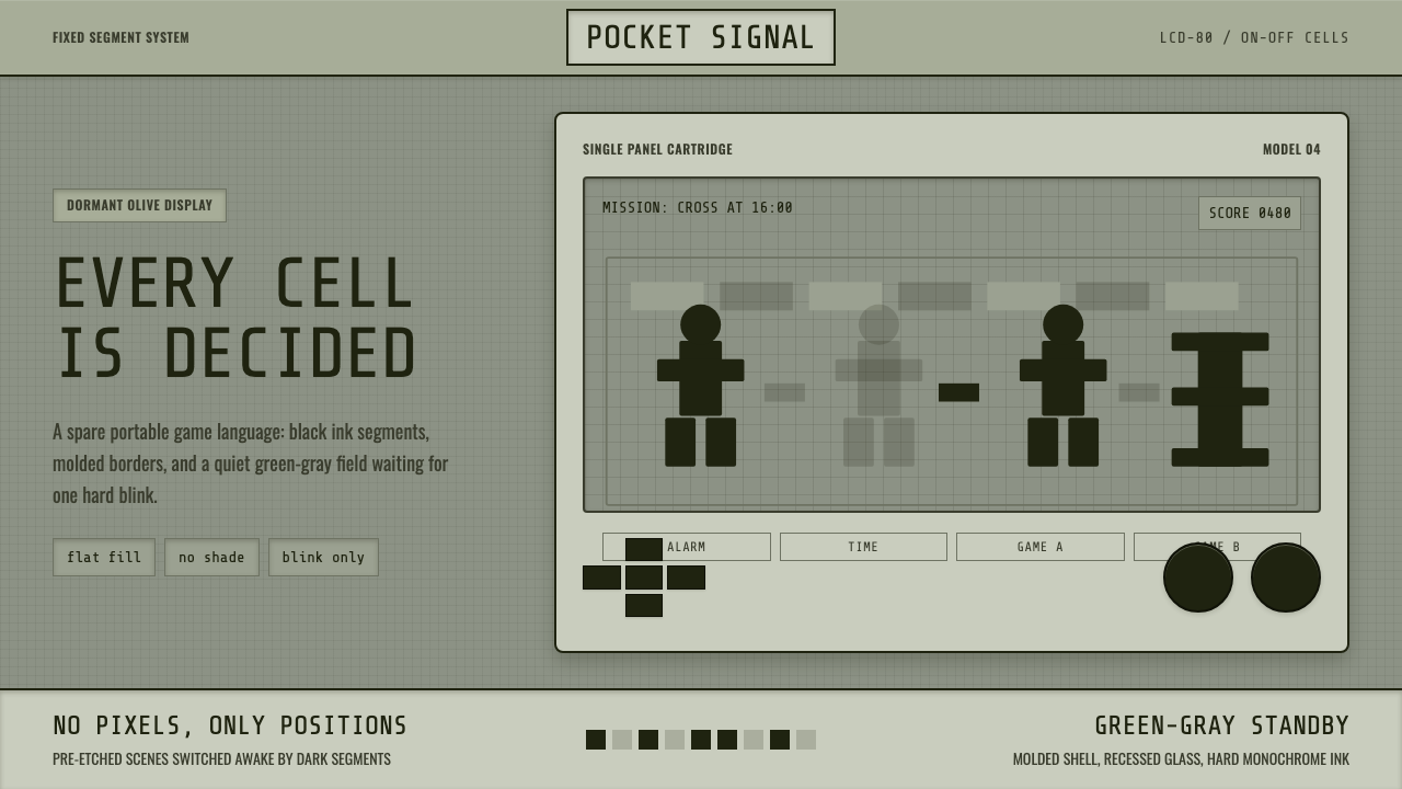 Handheld LCD Game 设计风格示例