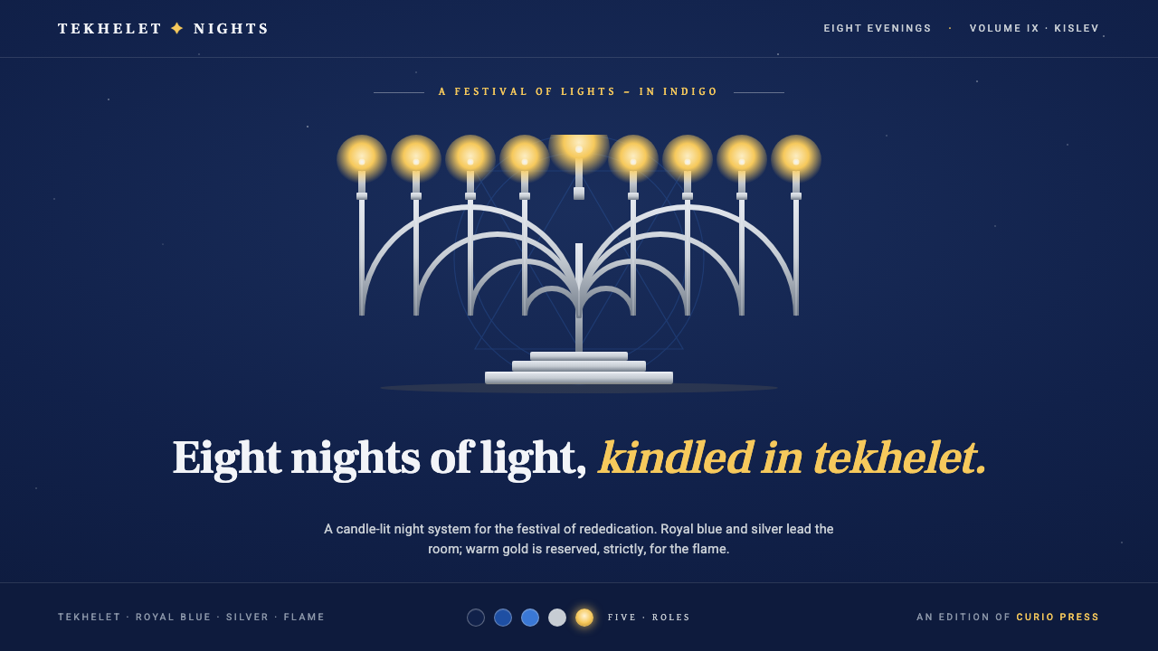 Hanukkah Menorah 设计风格示例