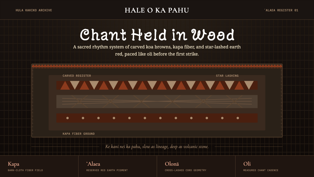 Hawaiian Hula Pahu Drum design style