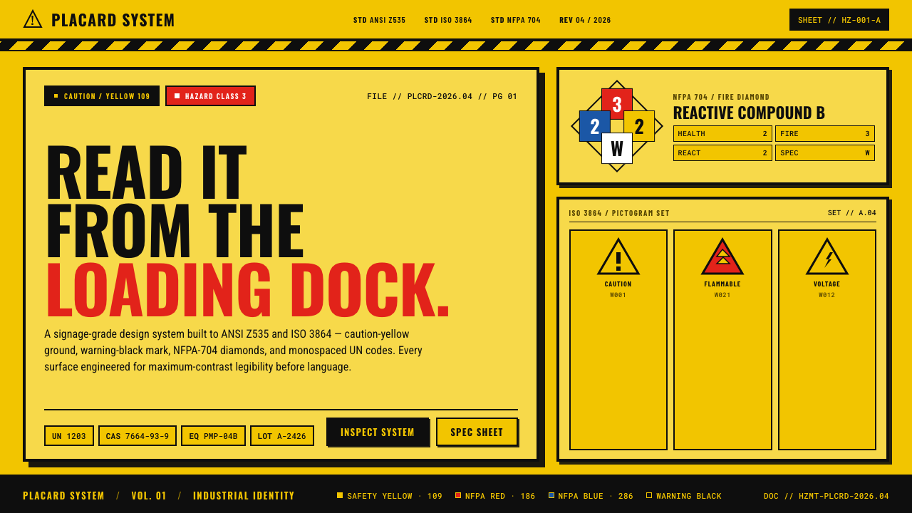 Hazmat Signage design style