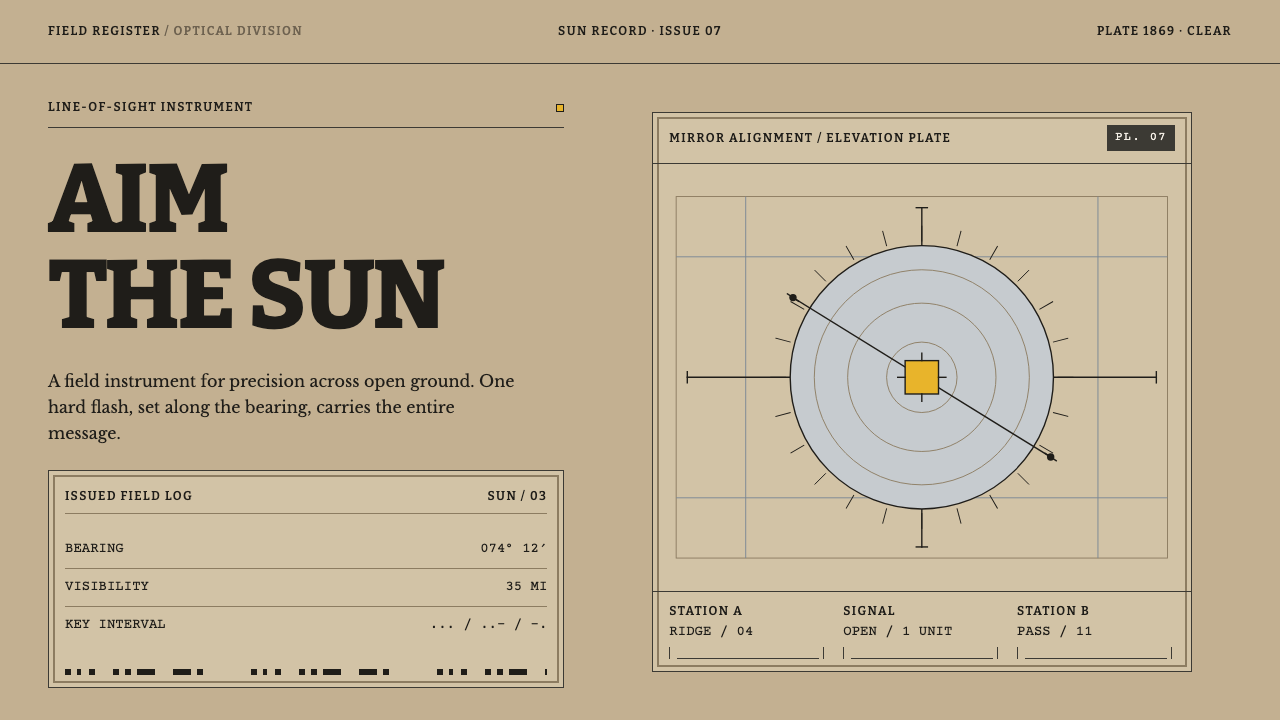 Heliograph Signalling design style — example