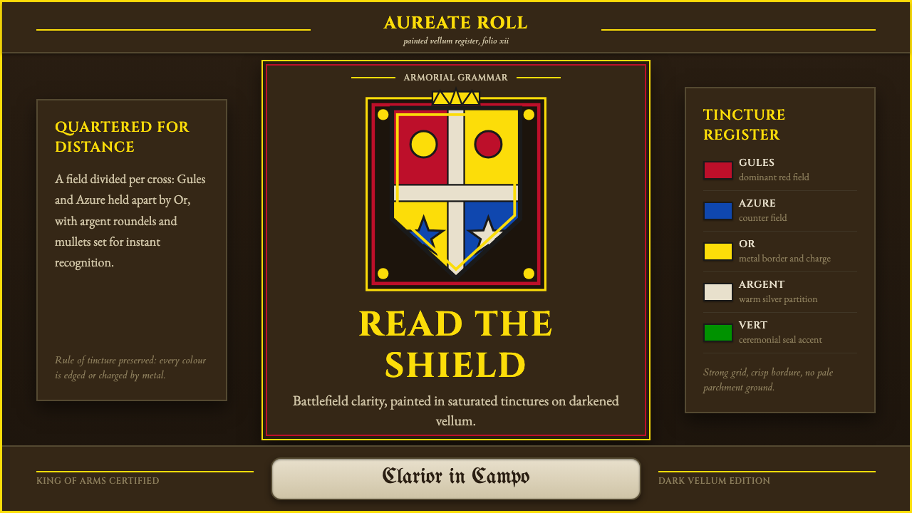Heraldic Blazon design style