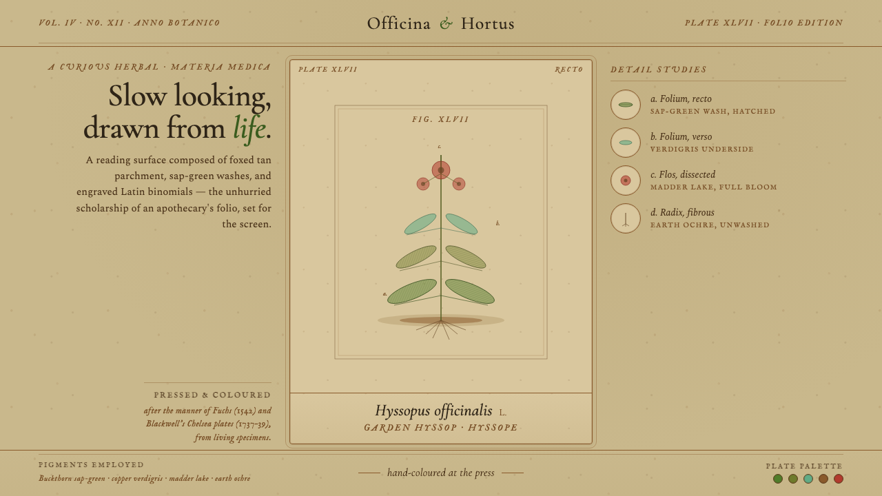 Herbal Pharmacopoeia design style