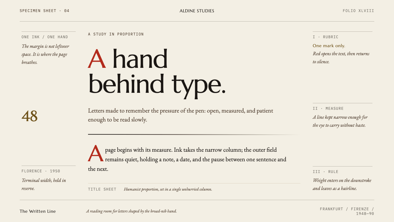 Hermann Zapf Calligraphy design style