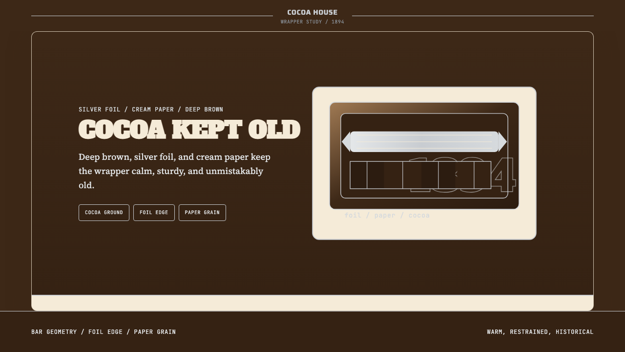 Hershey's Chocolate Brown (1894) design style