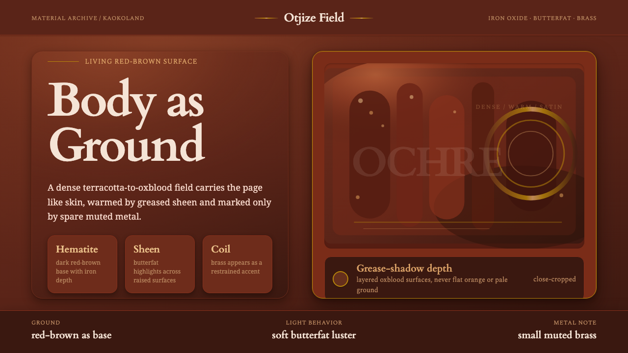 Himba Otjize Ochre Namibia design style — example